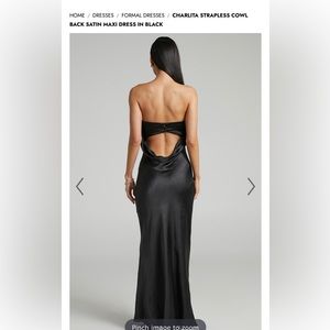 *new in package* Showpo strapless satin Carlita dress in packaging never worn
